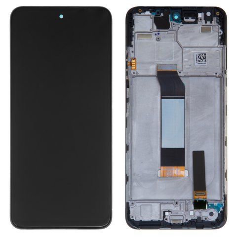 Pantalla LCD puede usarse con Xiaomi Poco M3 Pro, Poco M3 Pro 5G, negro, con marco, Original PRC 