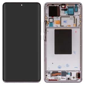 Pantalla LCD puede usarse con Xiaomi 12 Pro, morado, con marco, Original PRC , 2201122C, 2201122G