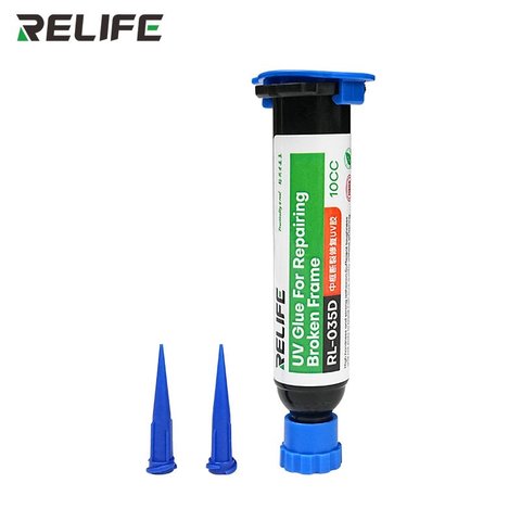 Adhesivo RELIFE RL 035D, transparente, UV, para reparar grietas, para marcos de pantalla, 10 ml