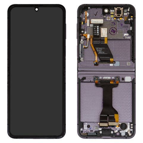 Pantalla LCD puede usarse con Samsung F731 Galaxy Z Flip5, negro, con marco, original vidrio reemplazado