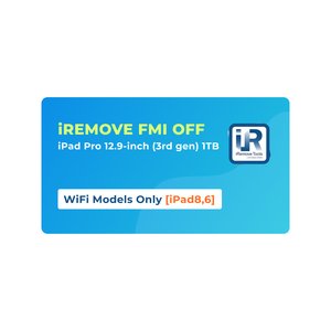 iRemove FMI OFF iPad Pro 12.9 inch 3rd Gen  1TB solamente modelos WiFi [iPad8,6]