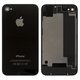 Задняя панель корпуса для Apple iPhone 4S, черная, с компонентами, HC