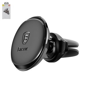 Автомобільний тримач Baseus, чорний, на дефлектор, магнітний, з тримачем кабеля, #SUGX A01