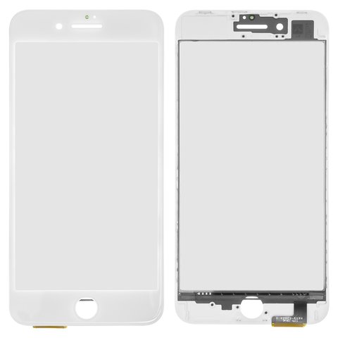 Сенсорний екран для iPhone 8 Plus, з рамкою, з ОСА плівкою, Сopy, білий