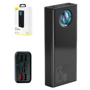 Power bank Baseus Amblight, 30000 мАг, 65 Вт, чорний, Power Delivery PD , #PPLG A01