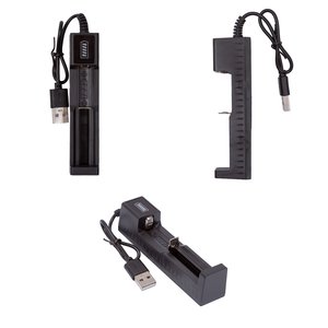 Зарядний пристрій YH USB01, для Li ion акумуляторів, з кабелем USB тип A, 18650, 26650, CR123a