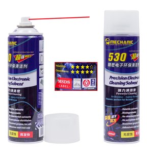 Очищувач Mechanic 530 L2 , для чищення плат, 600 мл, синій, антистатичний