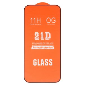 Защитное стекло для Apple iPhone 16 Pro Max, совместимо с чехлом, Full Glue, без упаковки , черный