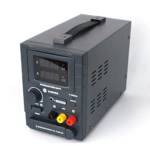 Лабораторный блок питания Sunshine P 3005DA, одноканальный, трансформаторный, до 30 В, до 5 А, светодиодные индикаторы